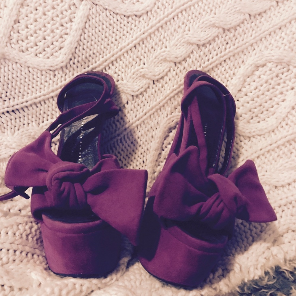 GIUSEPPE ZANOTTI SUEDE PLATFORM SANDALS